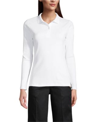 Women's Long Sleeve Feminine Fit Interlock Polo Shirt