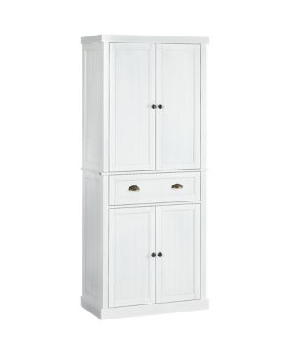 HOMCOM 72 Pinewood Large Kitchen Pantry Storage Cabinet