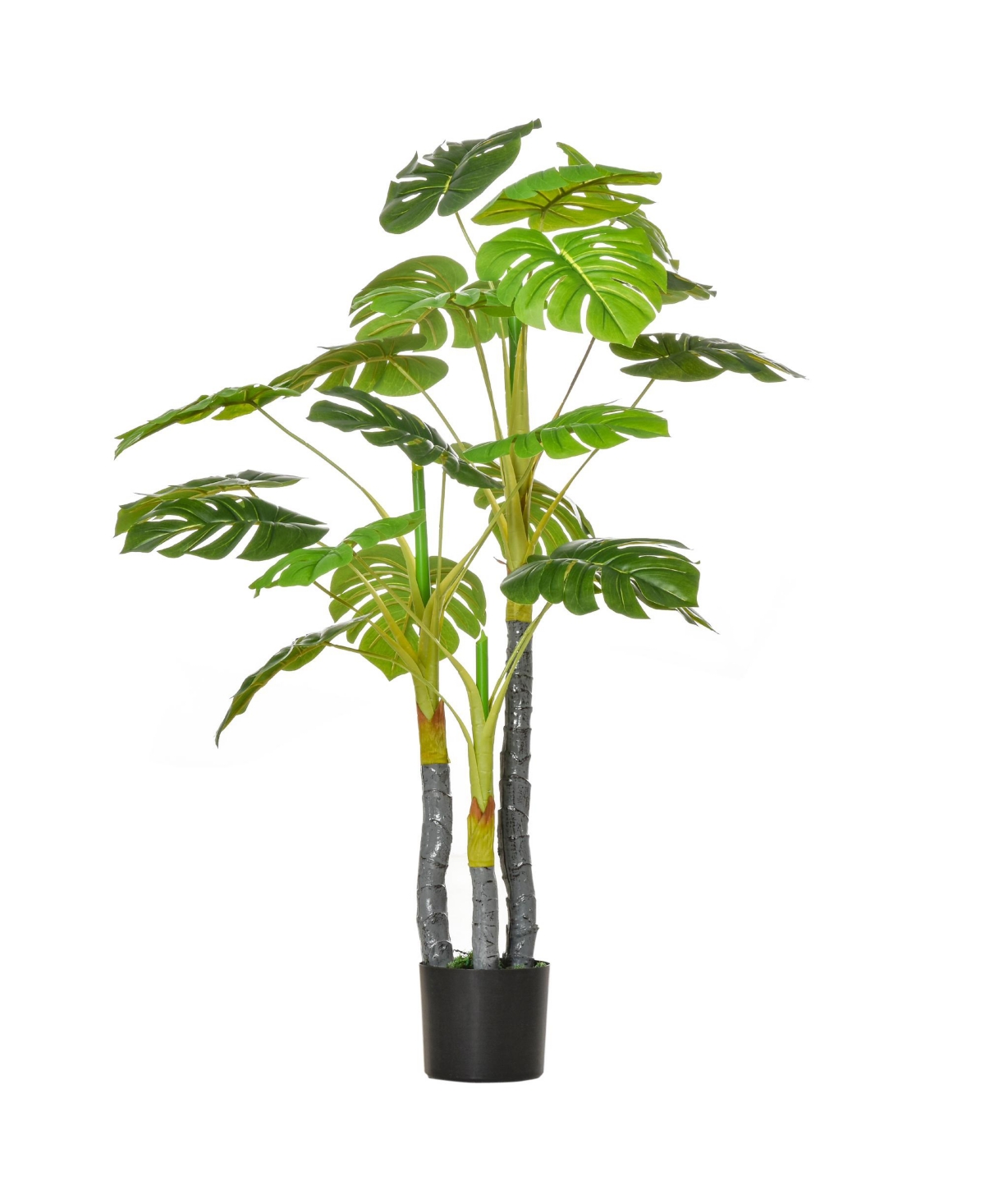 4' Artificial Monstera Tree Fake Plant in Pot Indoor Outdoor Decor - Green