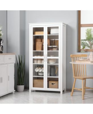 Kitchen Cupboard, 5-tier Storage Cabinet with Adjustable Shelves,