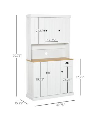 71" Kitchen Pantry Storage Cabinet with Storage,