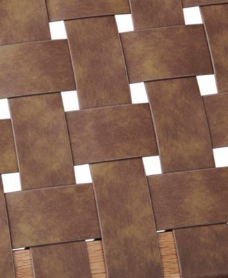 Oslo 24" High Faux Leather Woven Counter Stool