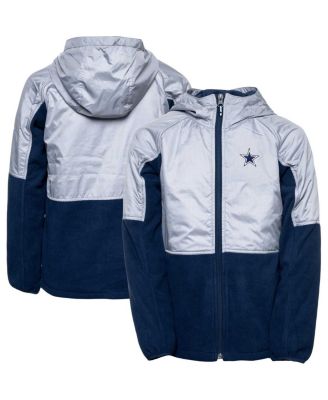 Men's Heather Gray Dallas Cowboys Big & Tall Fleece Raglan Full-Zip Hoodie  Jacket