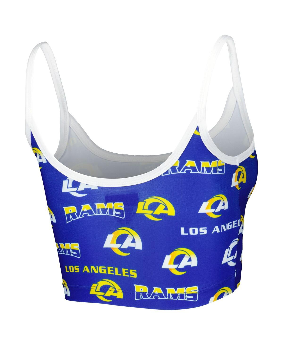 Shop Concepts Sport Women's  Royal Los Angeles Rams Breakthrough Allover Knit Lounge Bralette