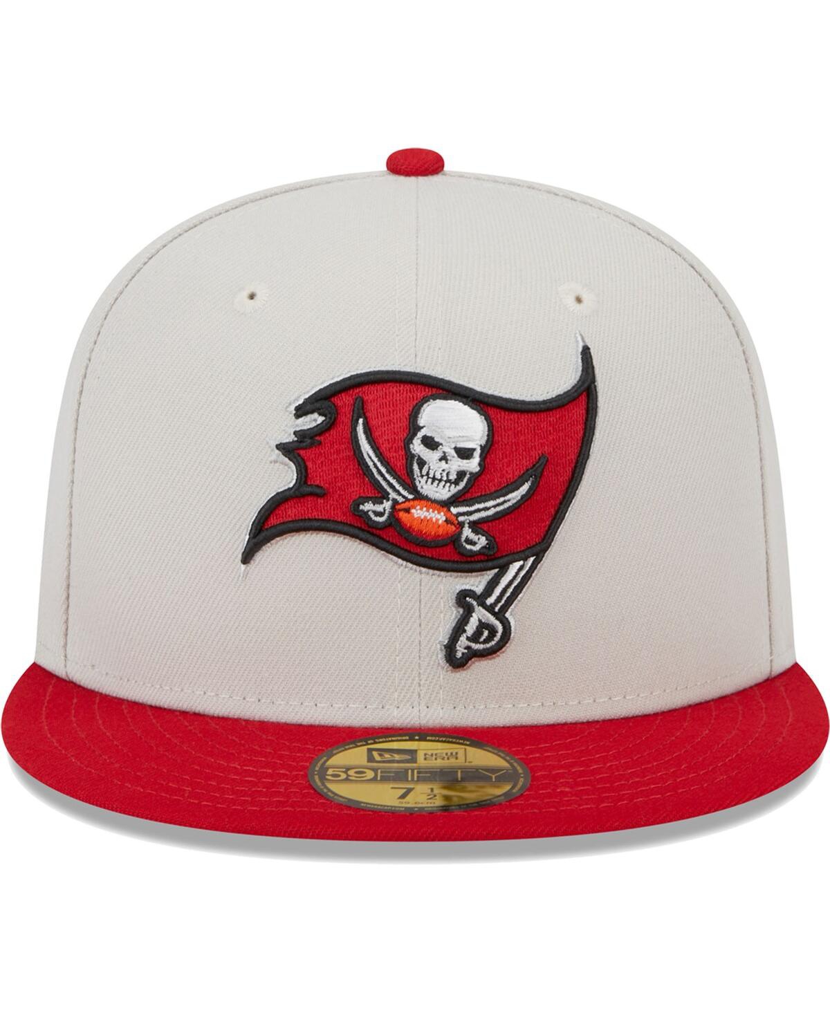 Shop New Era Men's  Khaki, Red Tampa Bay Buccaneers Super Bowl Champions Patch 59fifty Fitted Hat In Khaki,red