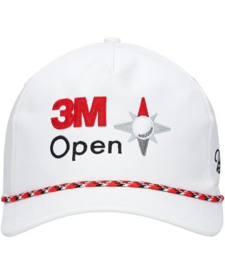 Men's White 3M Open Rope Snapback Hat