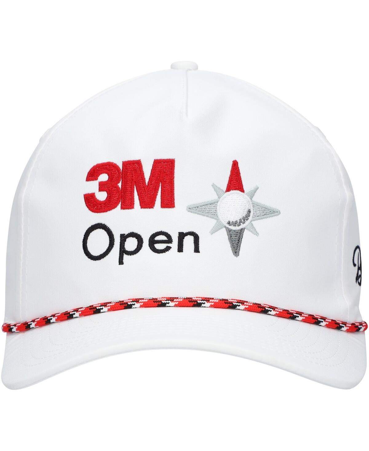 Shop Barstool Golf Men's  White 3m Open Rope Snapback Hat
