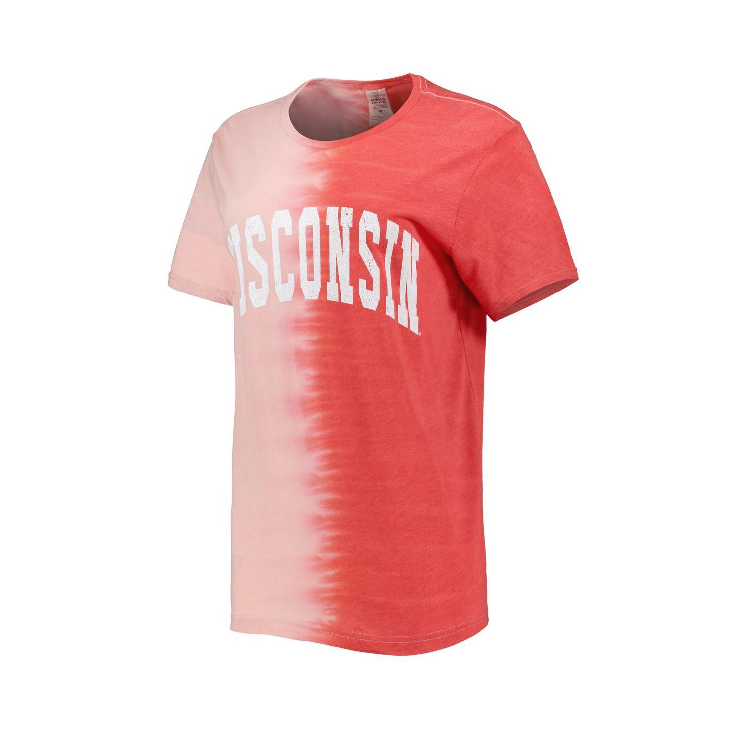 Women's Red Wisconsin Badgers Find Your Groove Split-Dye T-shirt