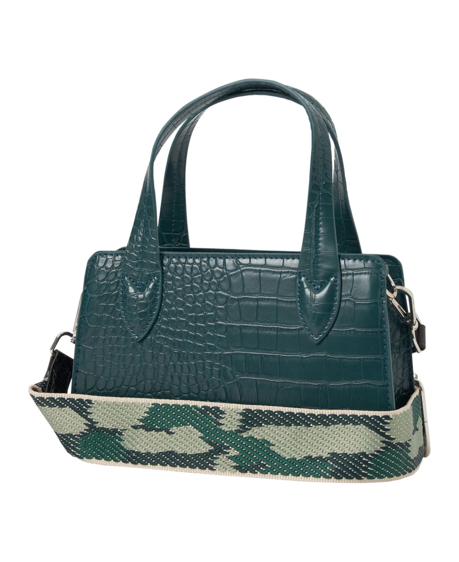 August Croc-effect Faux Leather Crossbody Bag