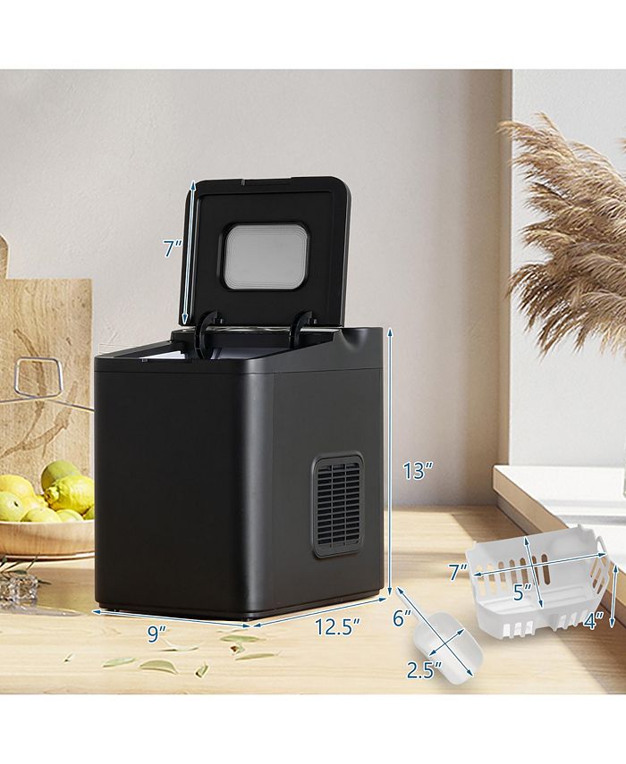 Costway Ice Maker Machine Countertop 33 LBS/24 H Ice Cube Maker w