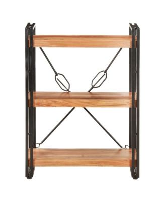 3-Tier Bookcase 23.6"x11.8"x31.5" Solid Acacia Wood