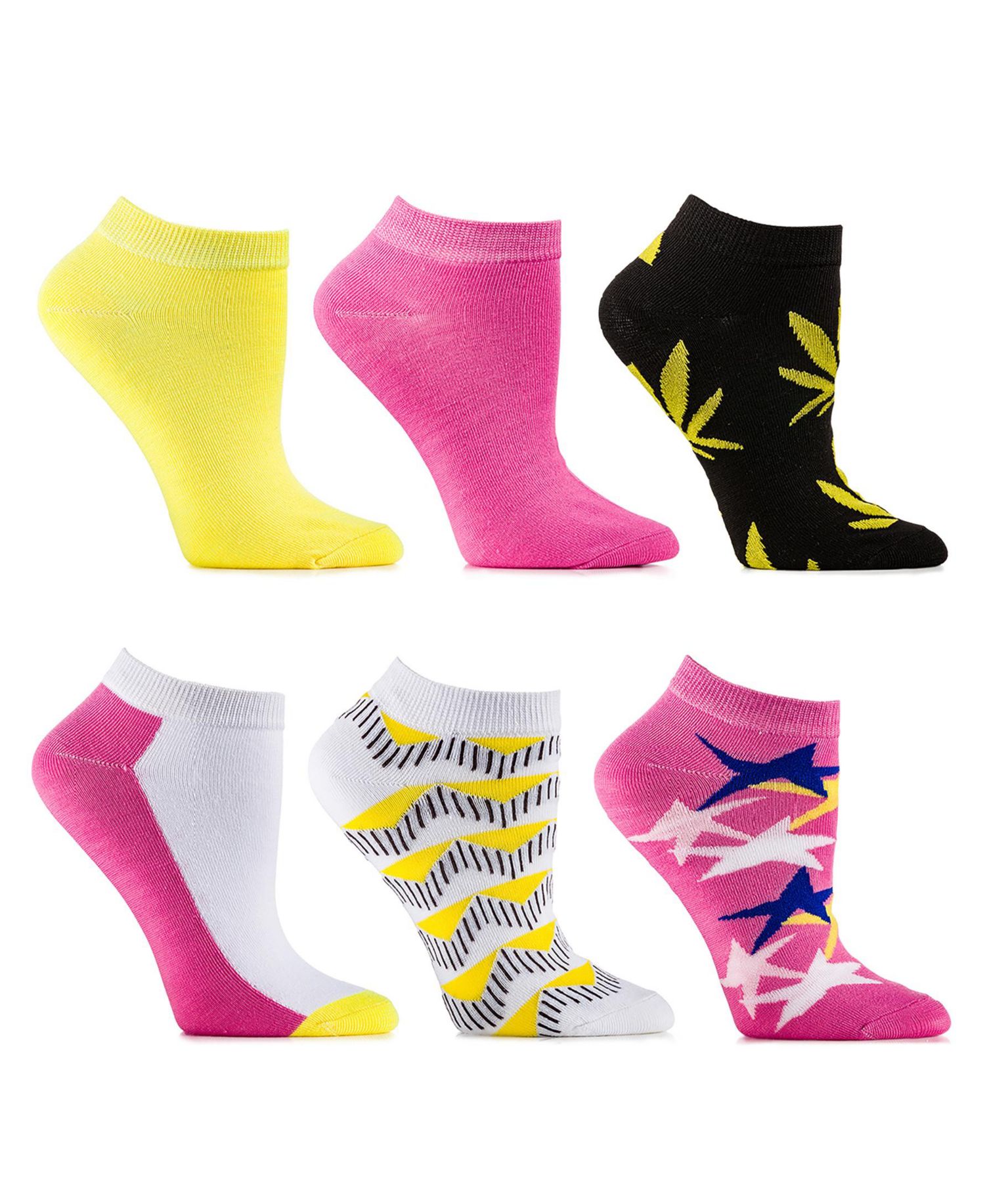 Women's Zippy Flaxen Ankle Socks 6 Pack