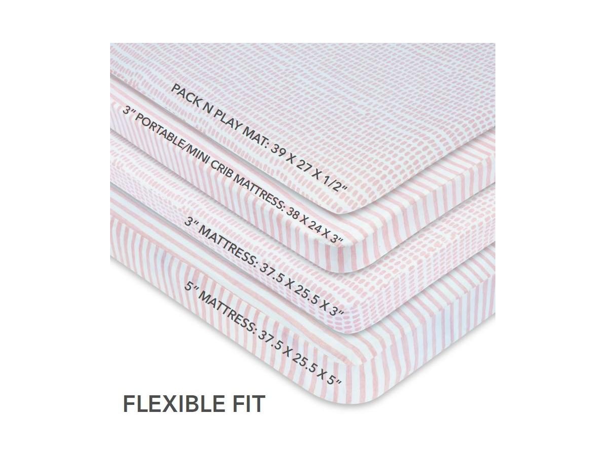 Ely's & Co. Baby Waterproof Pack N Play Portable Crib Sheet ( Pack of 2 )