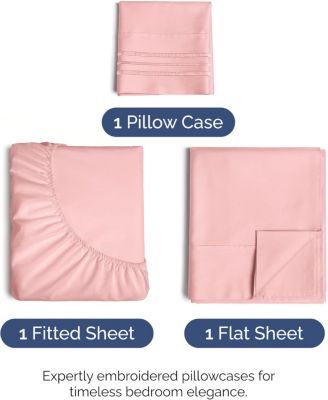 CGK Unlimited Microfiber 3 Piece Deep Pocket Sheet Set, Twin
