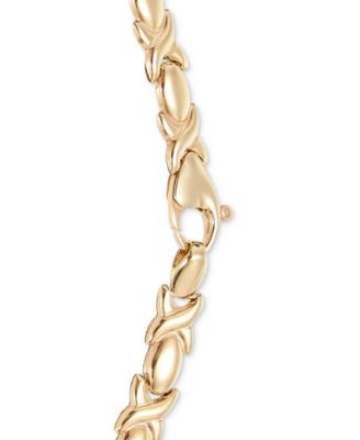 Diamond Circle Stampato 18" Collar Necklace (1/6 ct. t.w.) in 14k Gold-Plated Sterling Silver