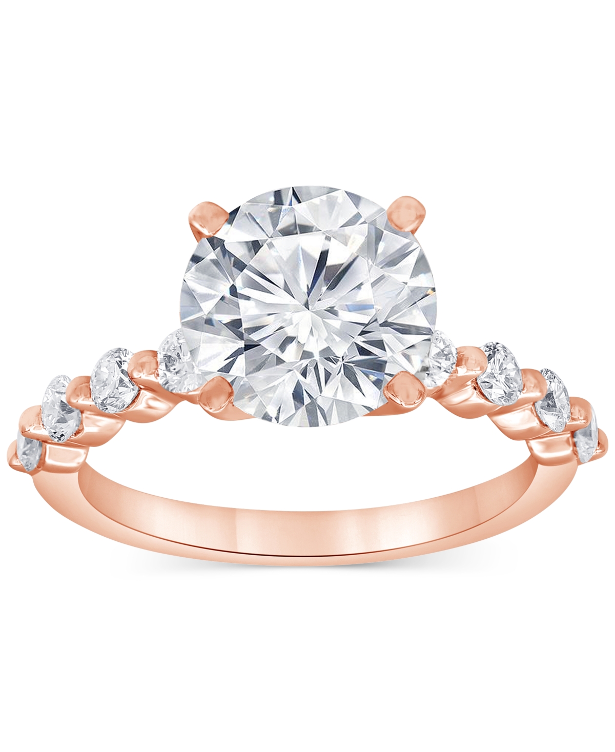 Badgley Mischka Certified Lab Grown Diamond Engagement Ring (3-1/2 ct. t.w.) in 14k Gold