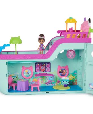 Gabby Cat Friend Ship, Cruise Ship Toy with 2 Toy Figures, Surprise Toys Dollhouse Accessories, Kids Toys for Girls Boys 3 Plus