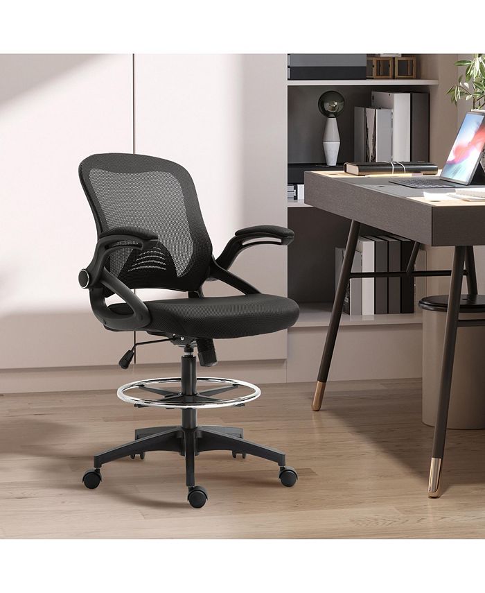 Vinsetto Mesh Drafting Chair, Tall Office Chair with Lumbar Support