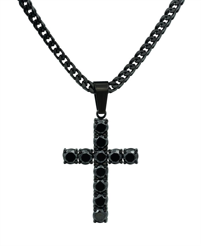 Mens cubic zirconia cross necklace hotsell