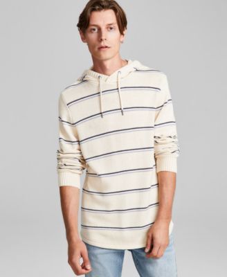 And Now This - Men's Regular-Fit Stripe Hooded Sweater