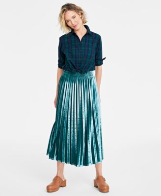 Pleated midi skirt macys best sale