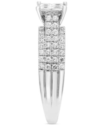Diamond Quad Ring (1 ct. t.w.) in 14k White Gold
