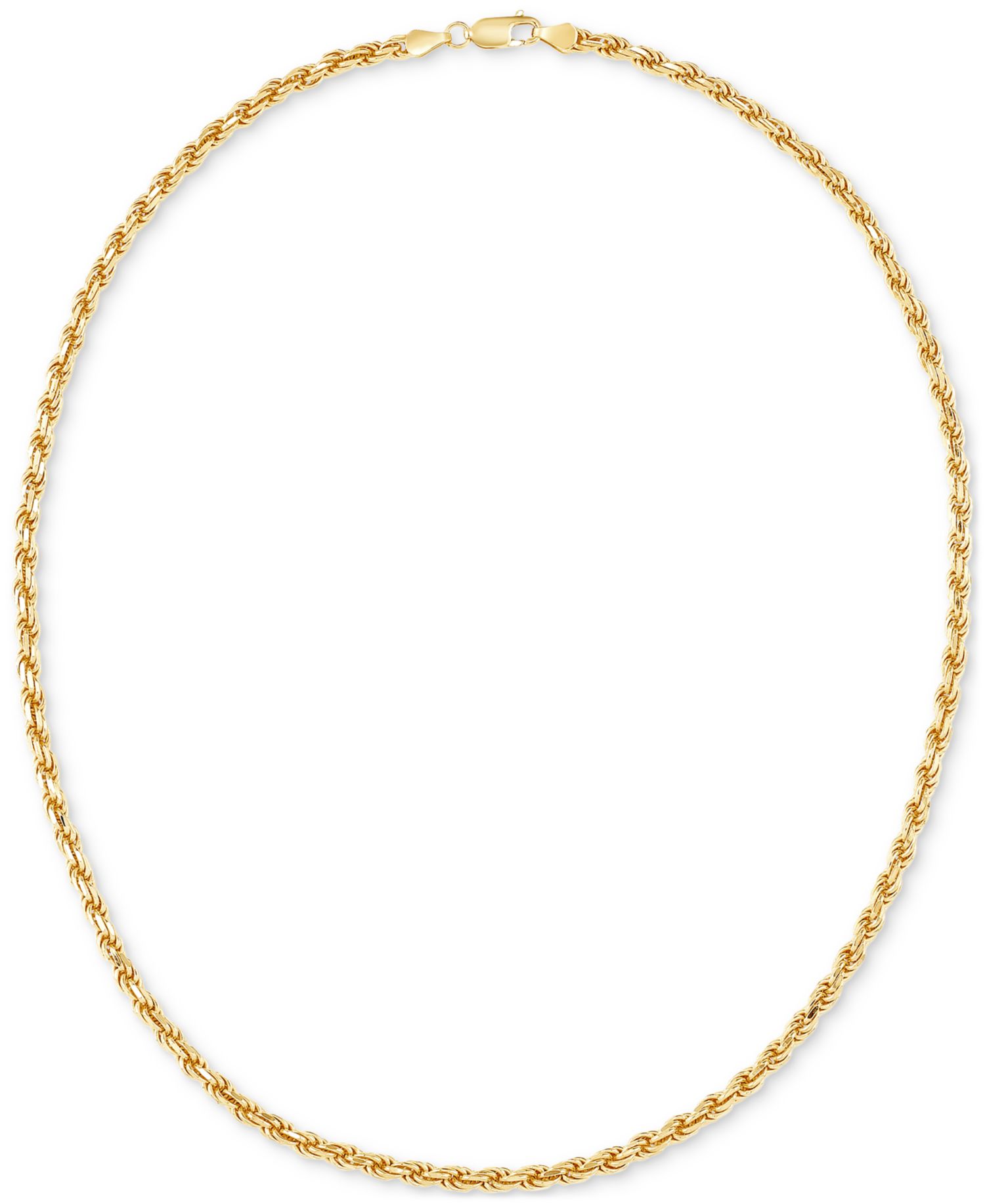 Rope Link Chain Necklaces in Sterling Silver & 18k Gold-Plated Sterling Silver