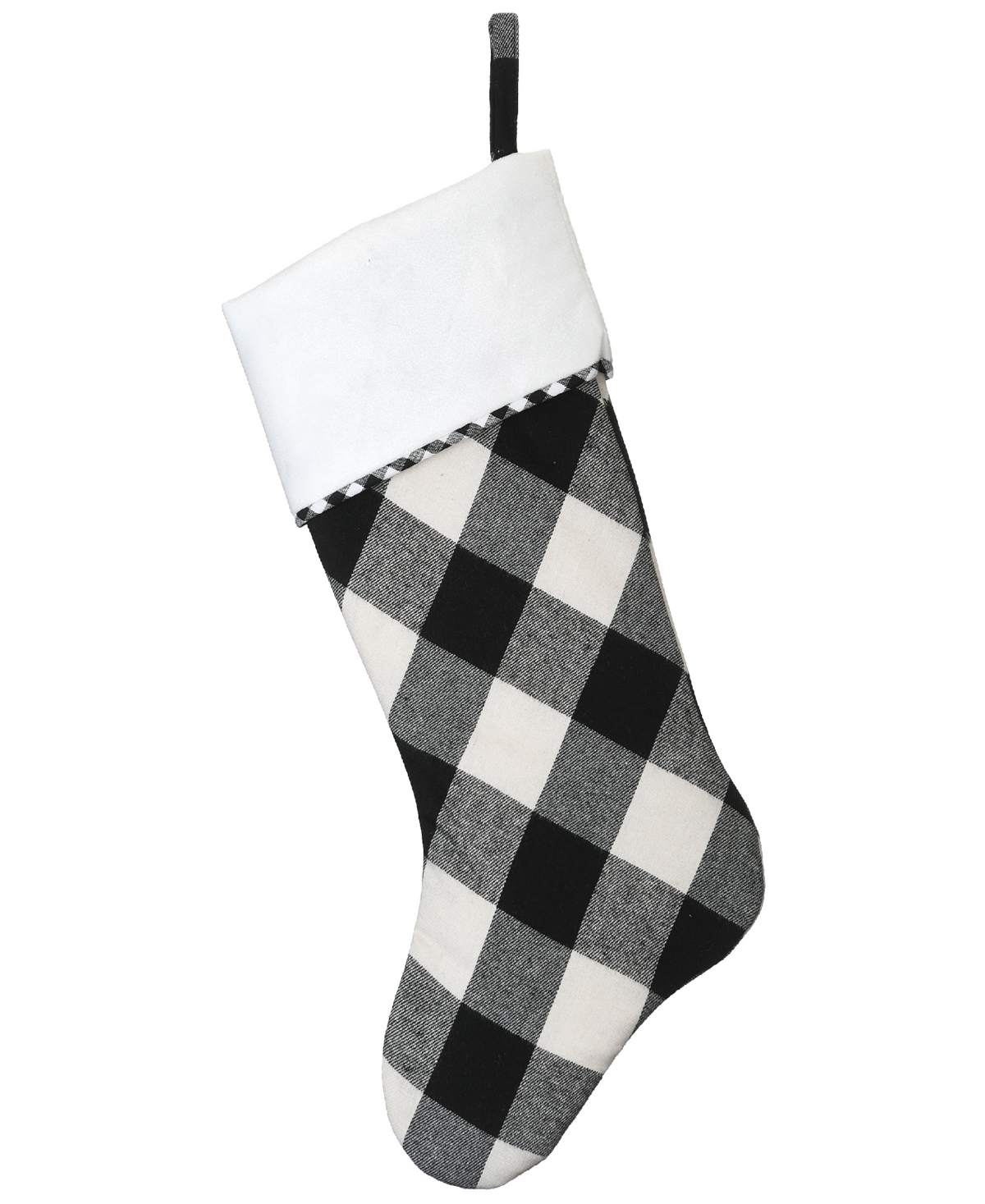 Shop National Tree Company 19" General Store Collection Plaid Stocking In Black