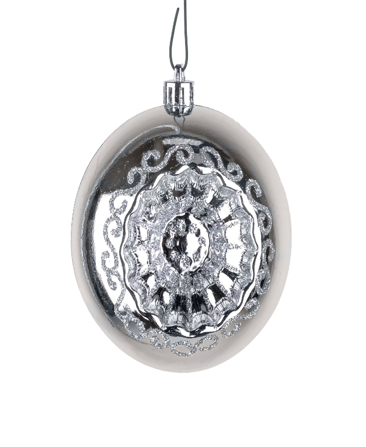 National Tree Company First Traditions 6 Piece Shatterproof Glittering Ornaments In Silver