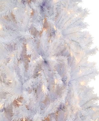 National Tree Company 6.5' Pre-Lit Artificial Millville Hinged Tree with Power Connect, 400 Dual Color LED Lights-UL