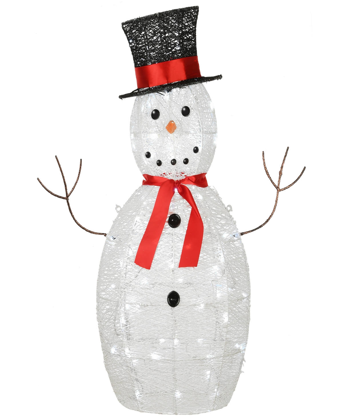 National Tree Company 36" Pre-lit Sisal Snowman Decoration In White