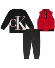 CALVIN KLEIN: clothing set for boys - Grey  Calvin Klein clothing set  IB0IB00951 online at