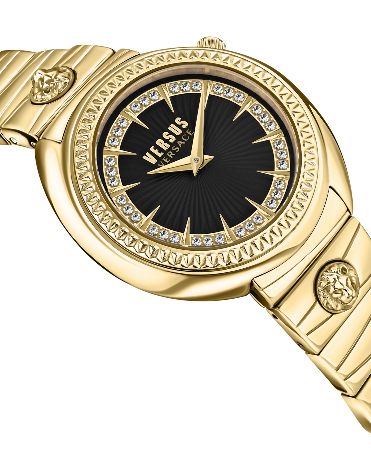 Versus Versace Women's 2 Hand Quartz Tortona CrystalTone Stainless Steel Bracelet Watch 38mm - Gold