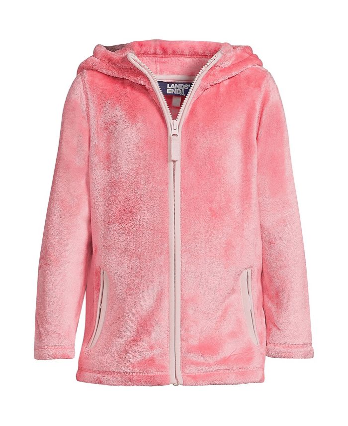 Sweat Capuche Fille Lands' End Rose – Taille S (7-8 Ans), Manches Longues, Coton/polyester