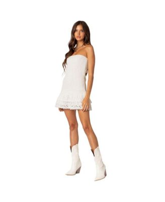 Women's Livia Lacey Cotton Scrunch Mini Dress