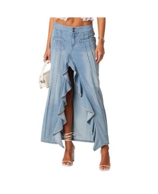 【willfully】ruffle hem slit denim SK WILLFULLY official web store（ウィルフリーコウシキツウハン