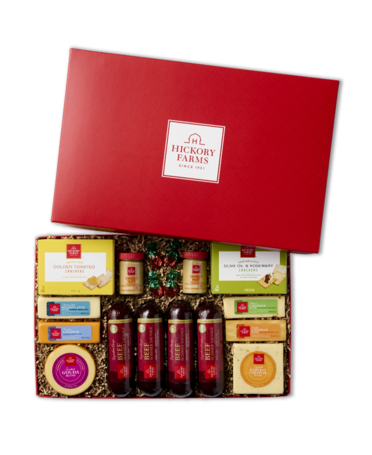 Hickory Farms Ultimate Sausage And Cheese Gift Box, 16 Piece
