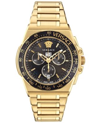 Versace Men's Greca Extreme Swiss Chronograph Gold-Tone Stainless