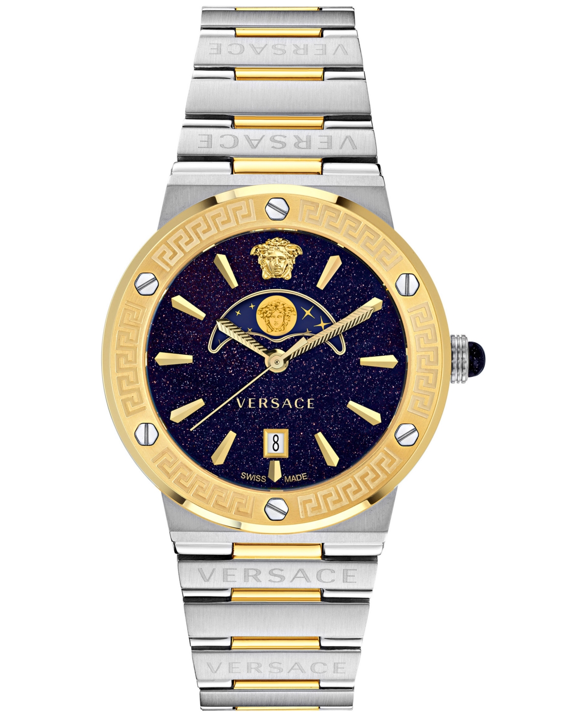 Versace 38mm Greca Two-tone Bracelet Watch In Two Tone