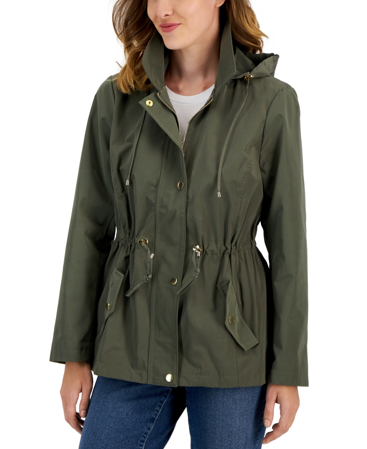 Style & Co Women's Hooded Anorak, Xs-4x, Created For Macy's In Olive