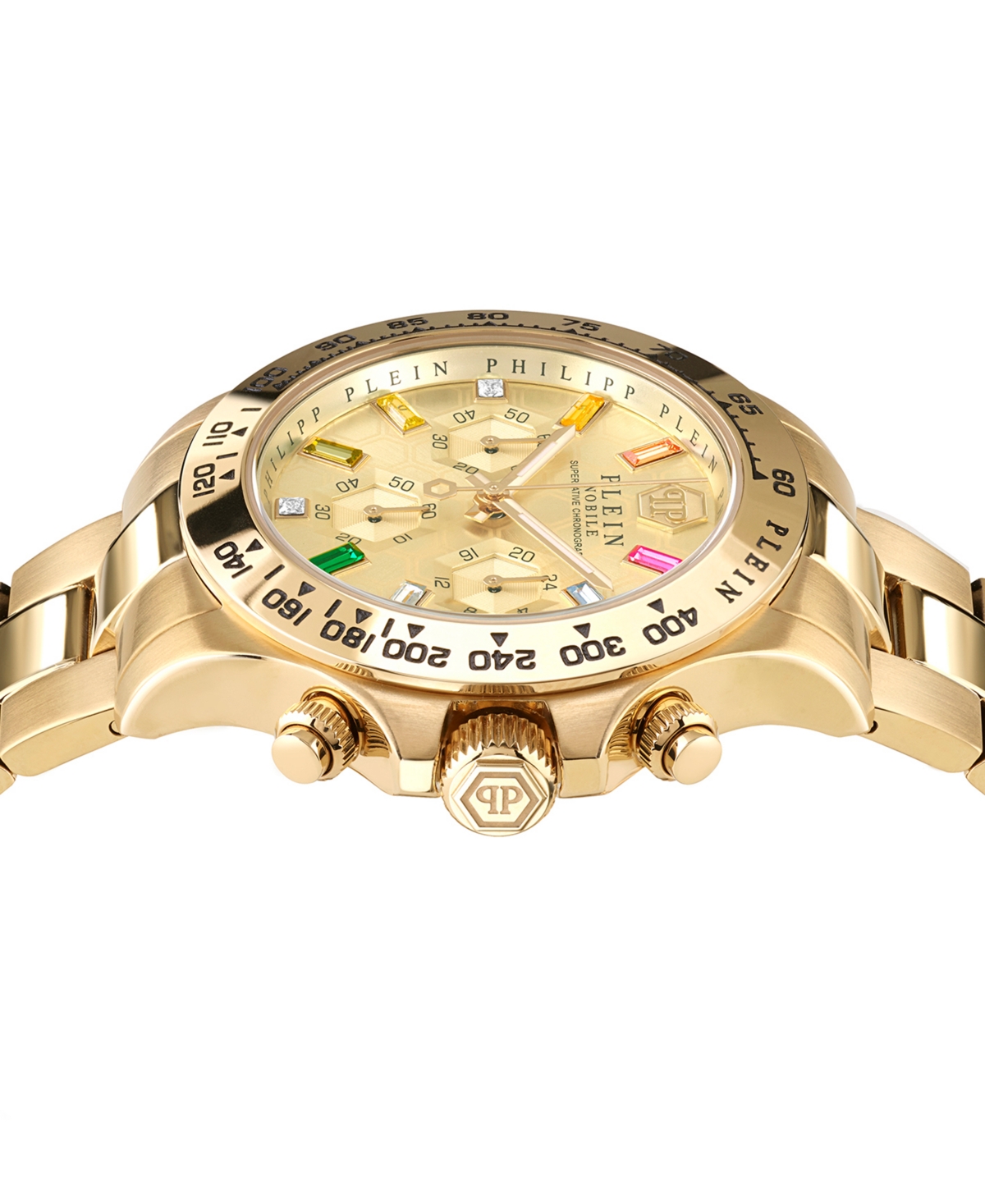 Philipp Plein Nobile Lady Chronograph Watch In Ip Yellow Gold