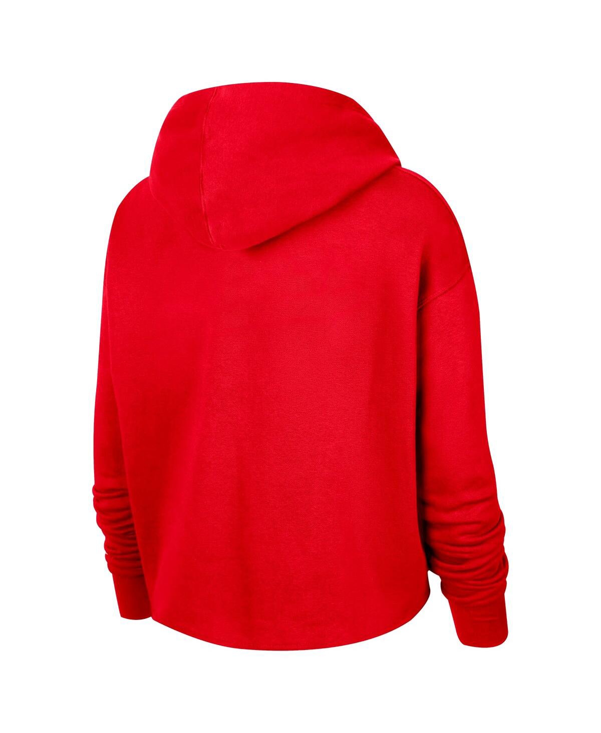 Nike Red Wnba Logowoman Team 13 Cropped Pullover Hoodie In Red
