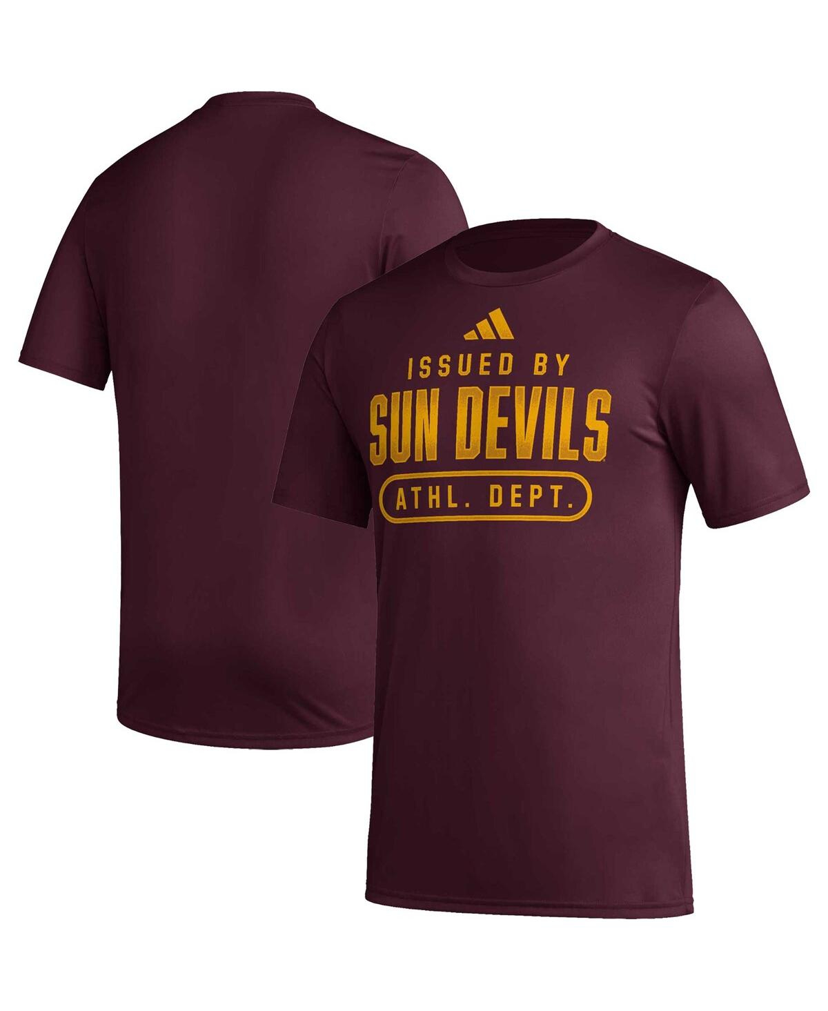 Shop Adidas Originals Men's Adidas Maroon Arizona State Sun Devils Sideline Aeroready Pregame T-shirt