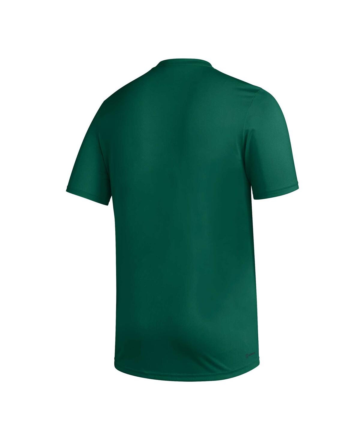 Shop Adidas Originals Men's Adidas Green Miami Hurricanes Sideline Aeroready Pregame T-shirt