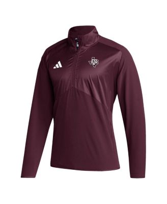 Men's Maroon Texas A&M Aggies Sideline AEROREADY Raglan Sleeve Quarter-Zip Jacket