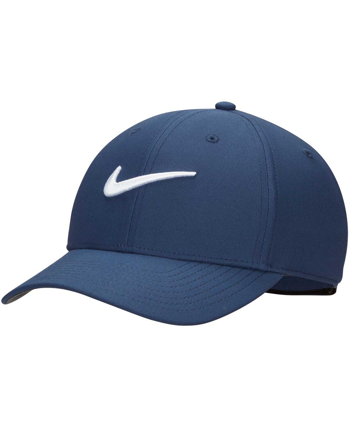 Nike Men's  Navy Swoosh Lifestyle Club Adjustable Performance Hat In Navy