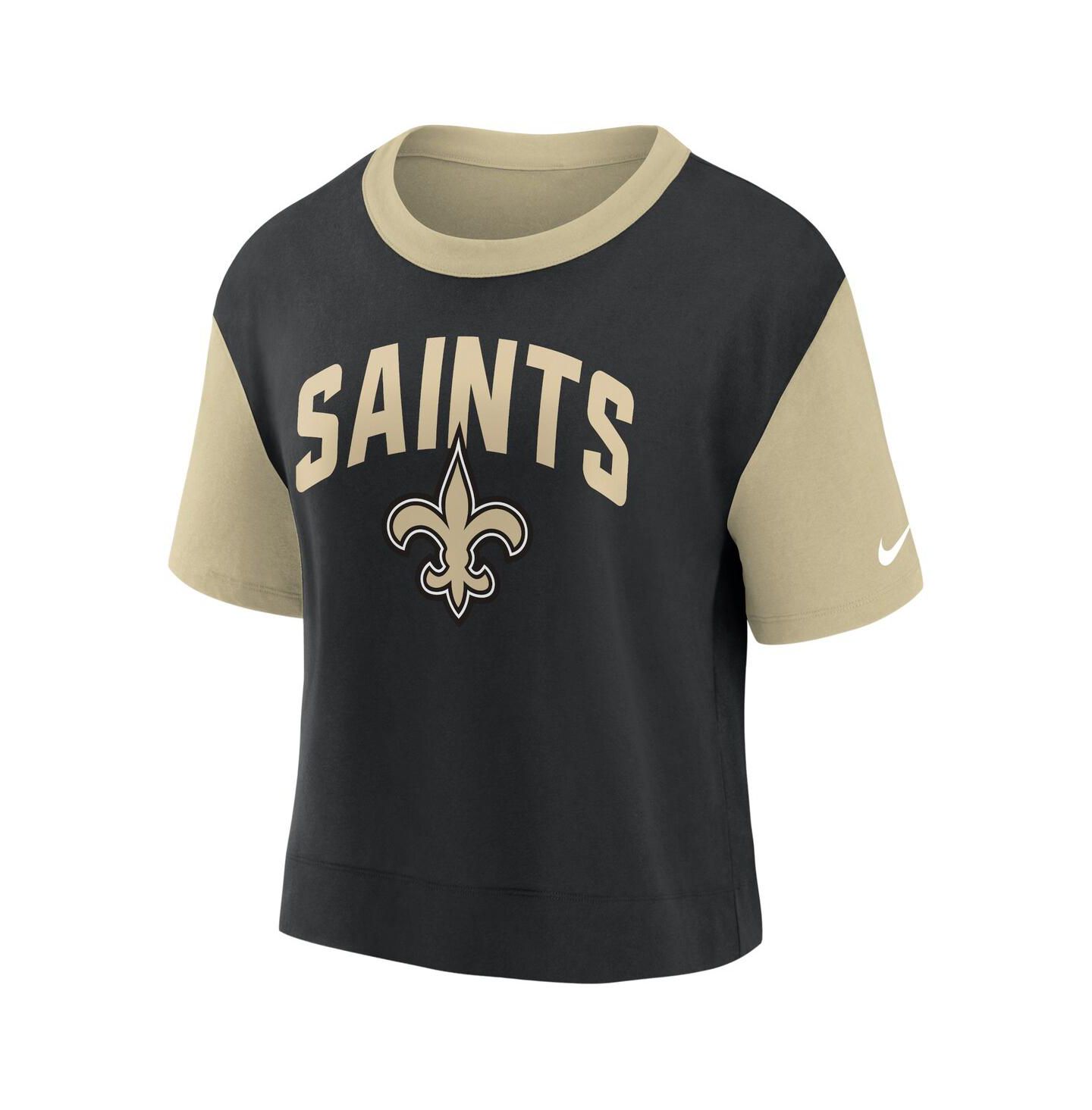 Женская футболка Nike Gold, Black New Orleans Saints High Hip Fashion — фото 4