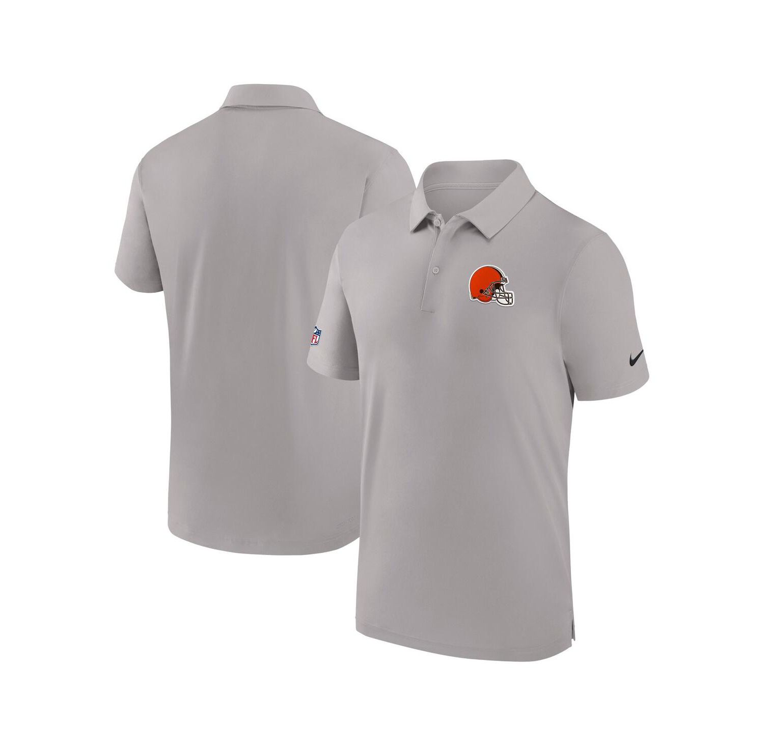 Men's Gray Cleveland Browns Sideline Coaches Performance Polo Shirt