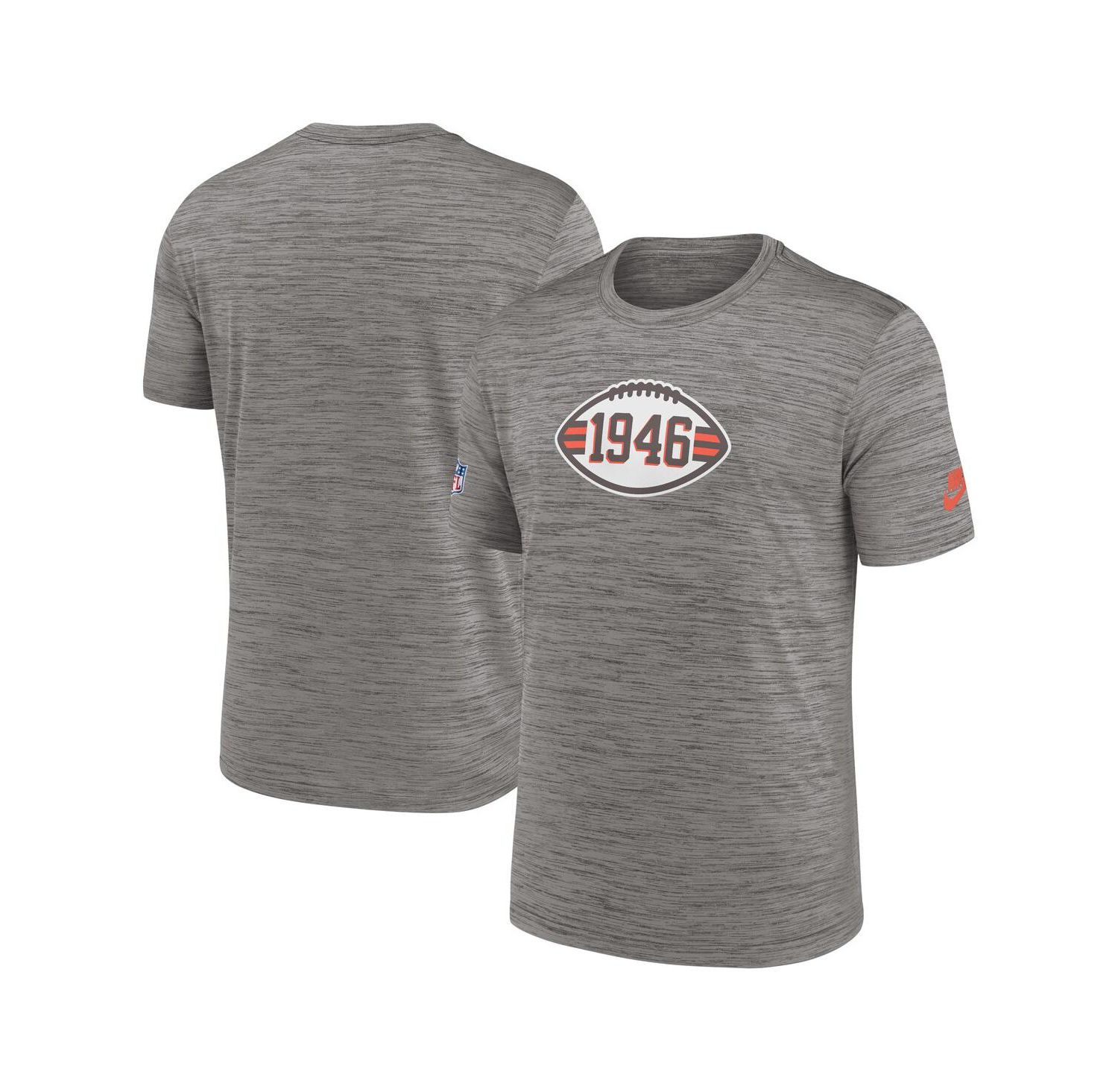 Men's Heather Charcoal Cleveland Browns 2023 Sideline Alternate Logo Performance T-shirt