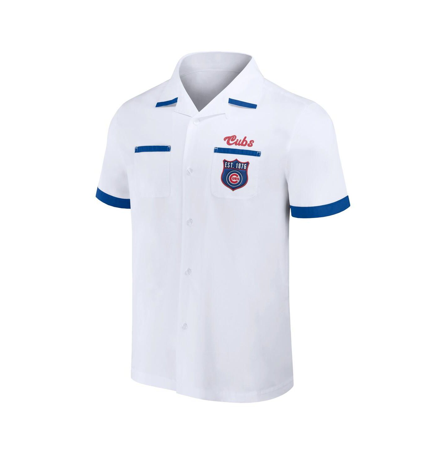 Мужская рубашка Fanatics Darius Rucker Collection by White Chicago Cubs Bowling Button-Up — фото 3